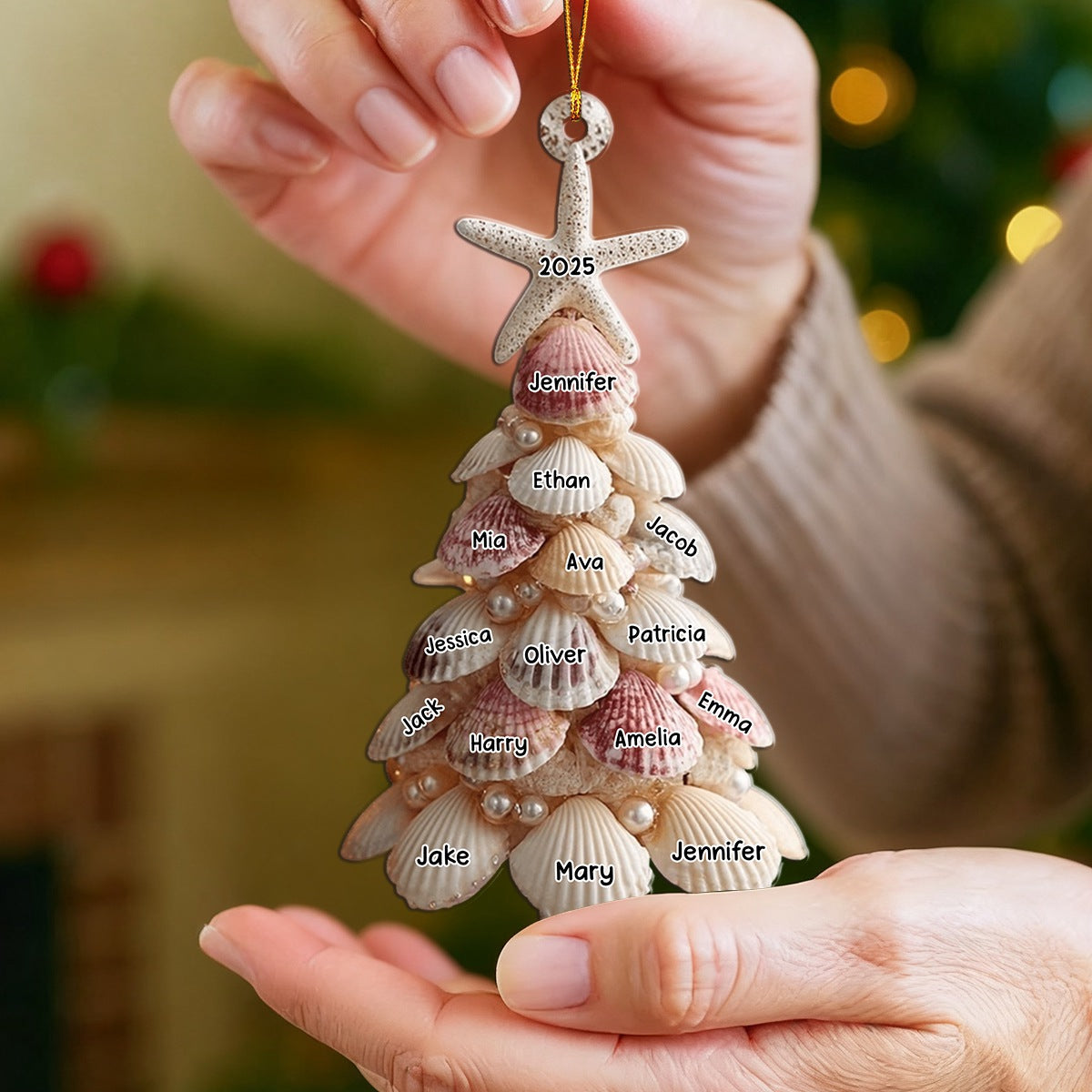 Seashell Christmas Tree - Personalized Acrylic Ornament