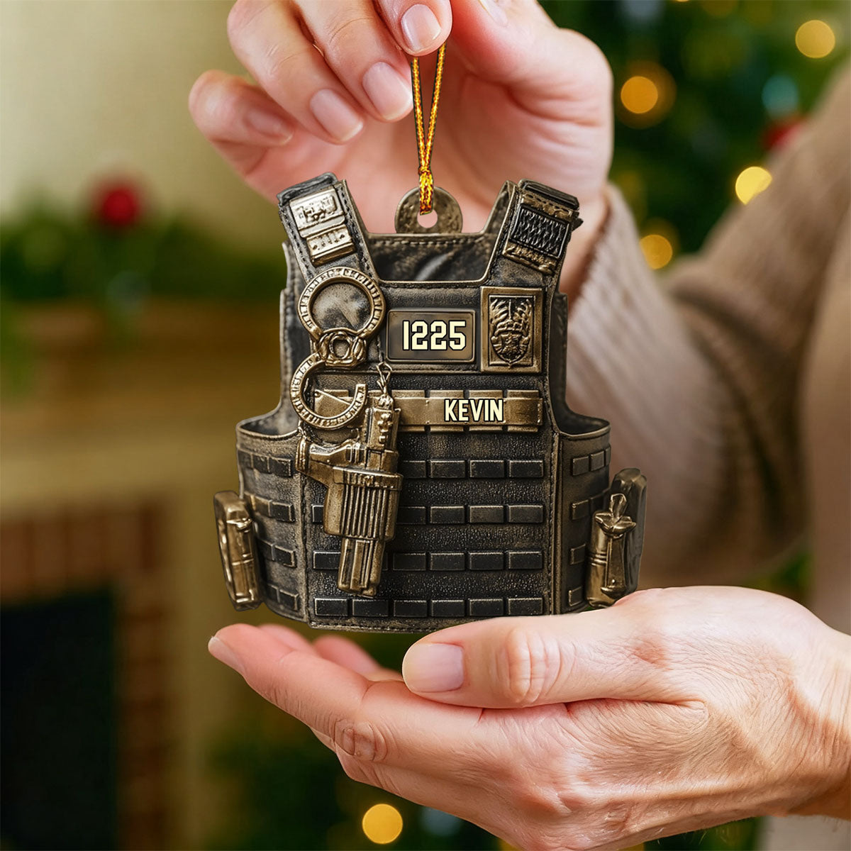 Serve & Protect - Personalized Ornament Christmas Gift for Police