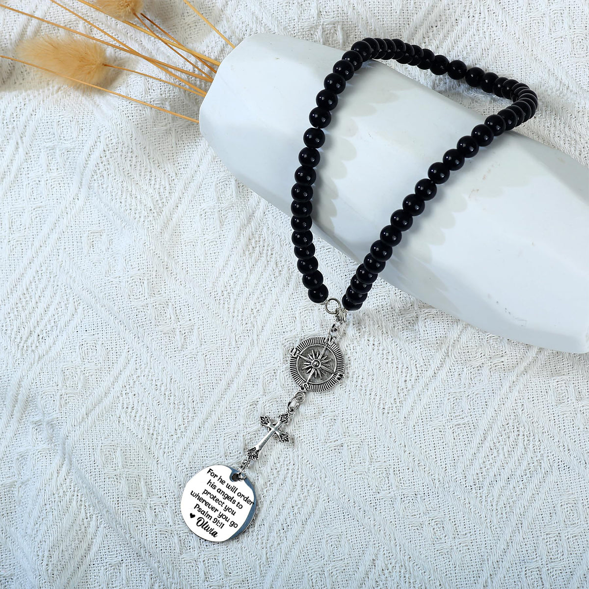 Carry A Piece Of You - Family Personalized Custom Cross Car Charm