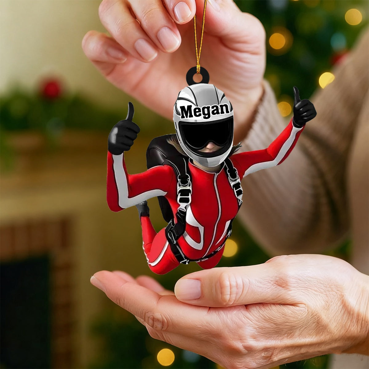 Skydiving Girl, Skydiving Boy Personalized Ornament, Christmas Gift For Skydiving Lovers