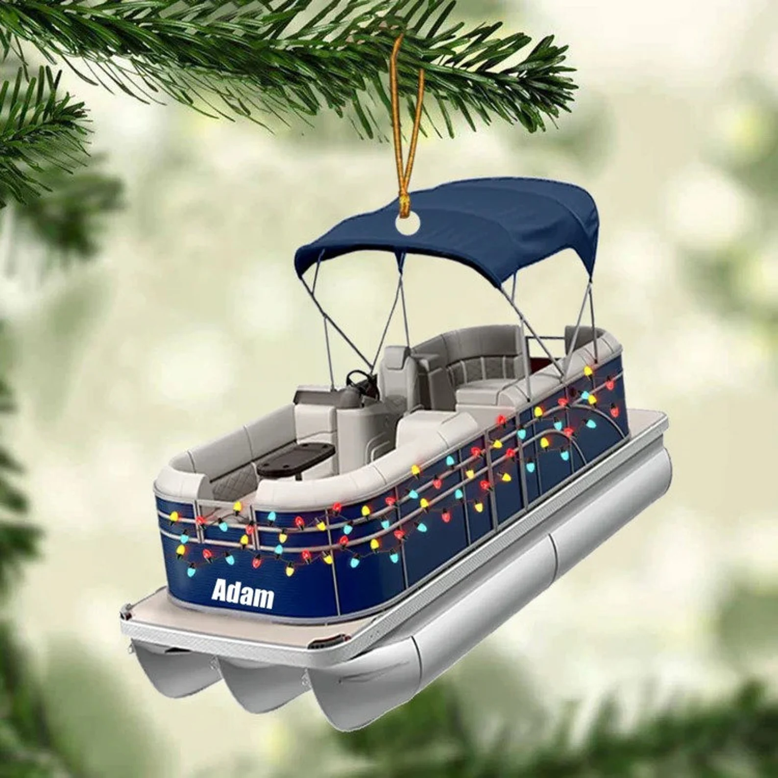 Pontoon Boat Personalized Ornament For Pontoon Lover