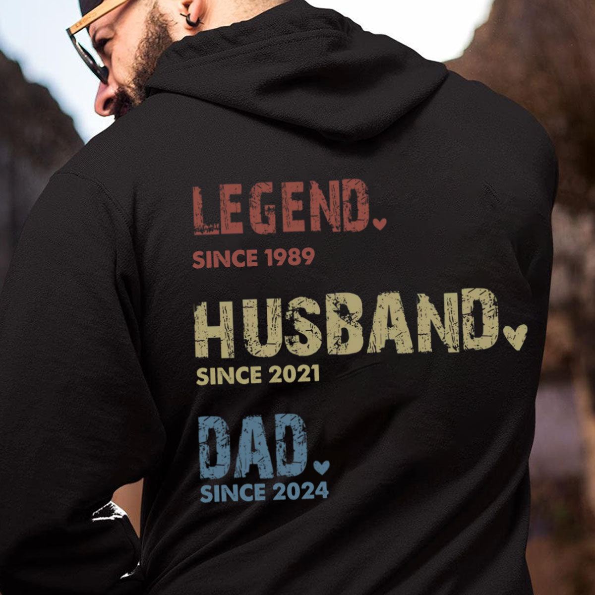 Personalized Birthday Gifts For Dad, Grandpa - Generations Of Love In One Heart Pure cotton hoodie