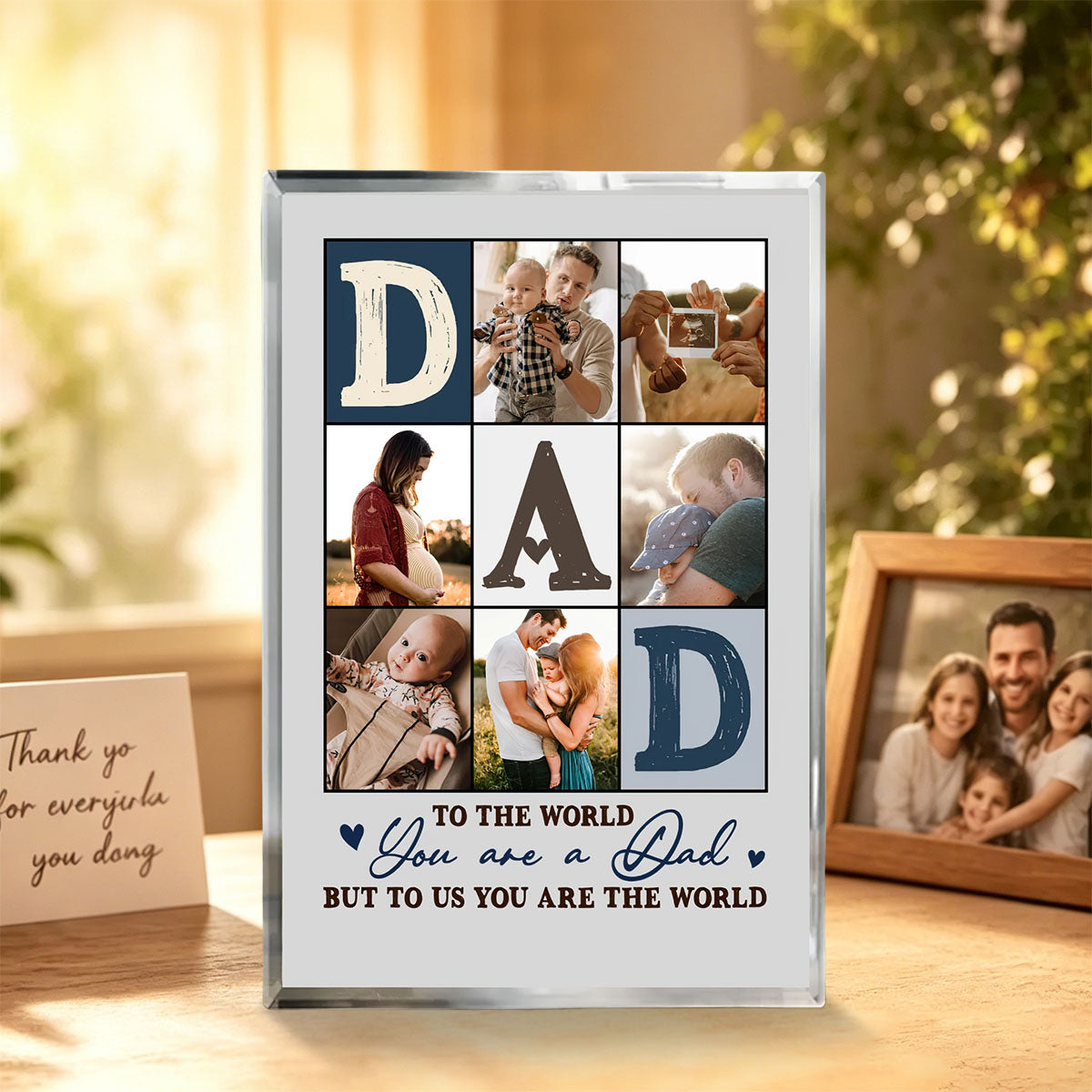 Custom Photo Dad Acrylic Block, Personalized Father’s Day Gift For Dad, Custom Dad Photo Gift, Keepsake for Dad