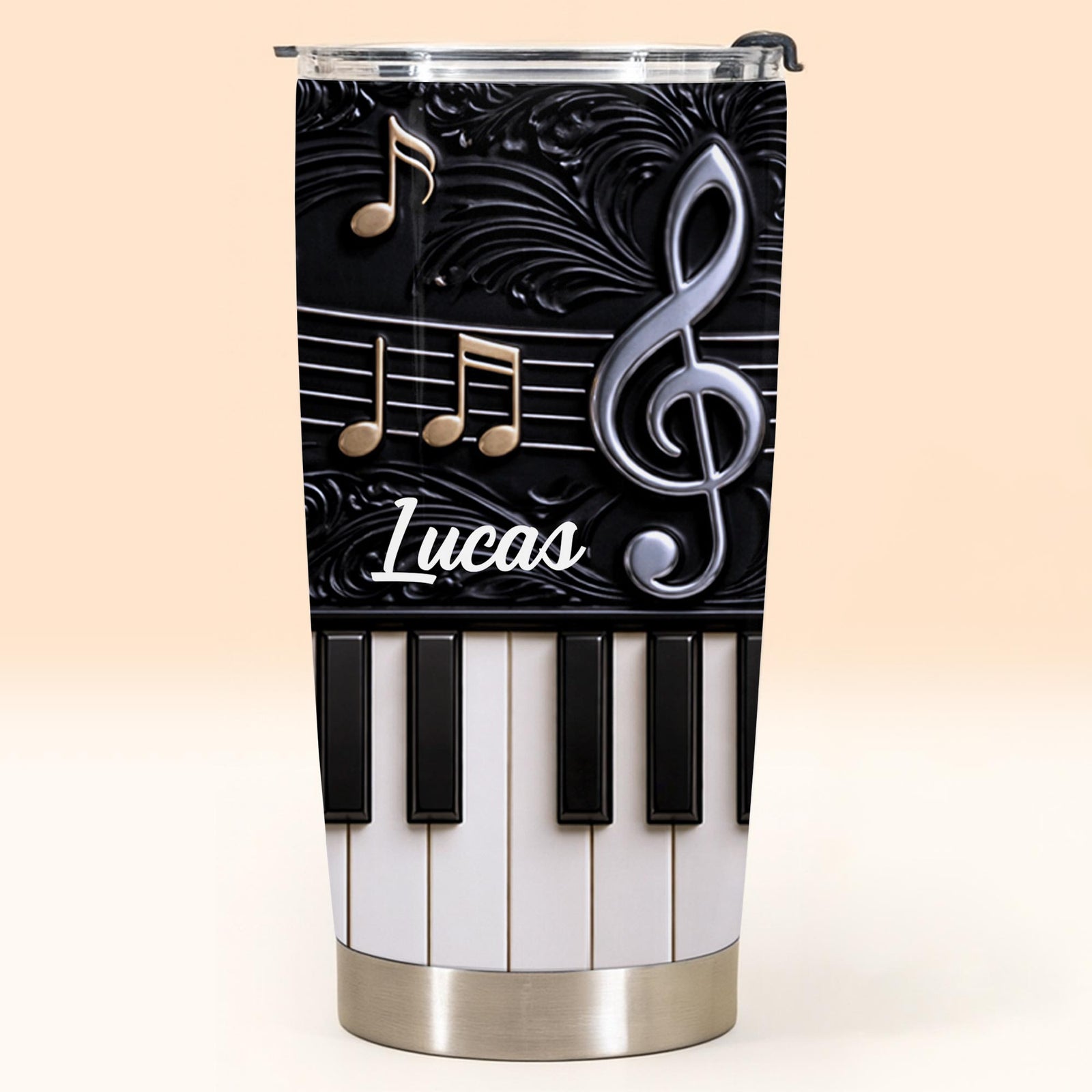 Personalized Life Is Better With Music Tumbler, Gift For Music and Piano lovers