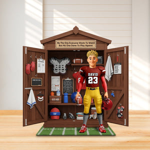 Personal Football Locker Plaque - Personalized Gifts For Your MVP