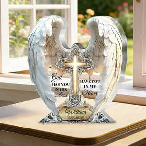 You're Always in My Heart – Personalized Custom Shaped Memorial Acrylic Plaque