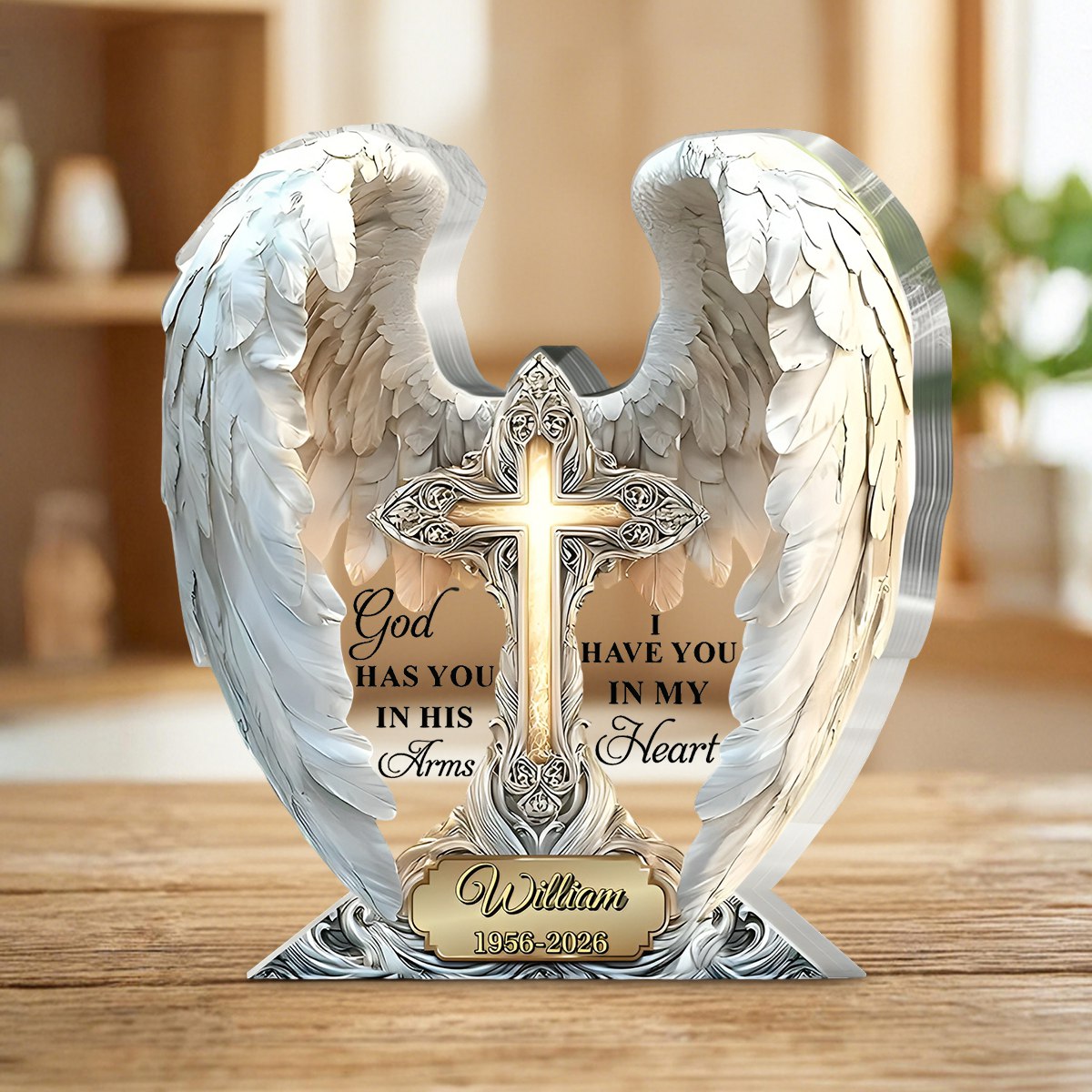 You're Always in My Heart – Personalized Custom Shaped Memorial Acrylic Plaque