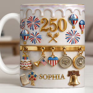 Gift For Patriots & USA Lovers – Personalized "Celebrating Freedom" Mug