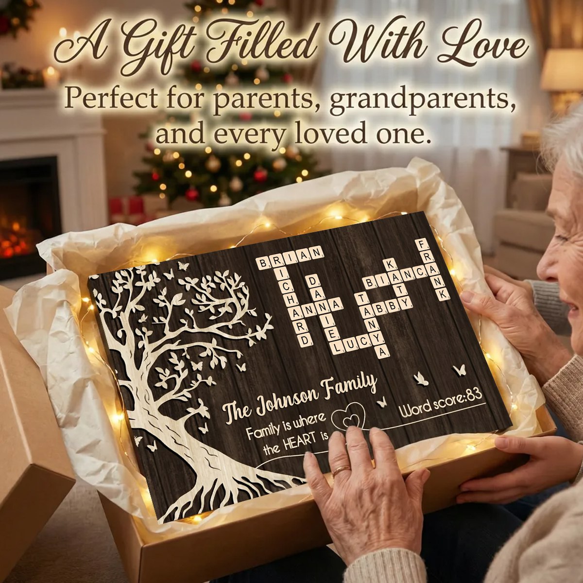 Family is Where the Heart is - Personalized Poster - Sentimental Gift for Loved Ones