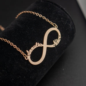 Personalized Infinity Name Necklace - Two Name Necklace