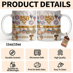 Gift For Patriots & USA Lovers – Personalized "Celebrating Freedom" Mug