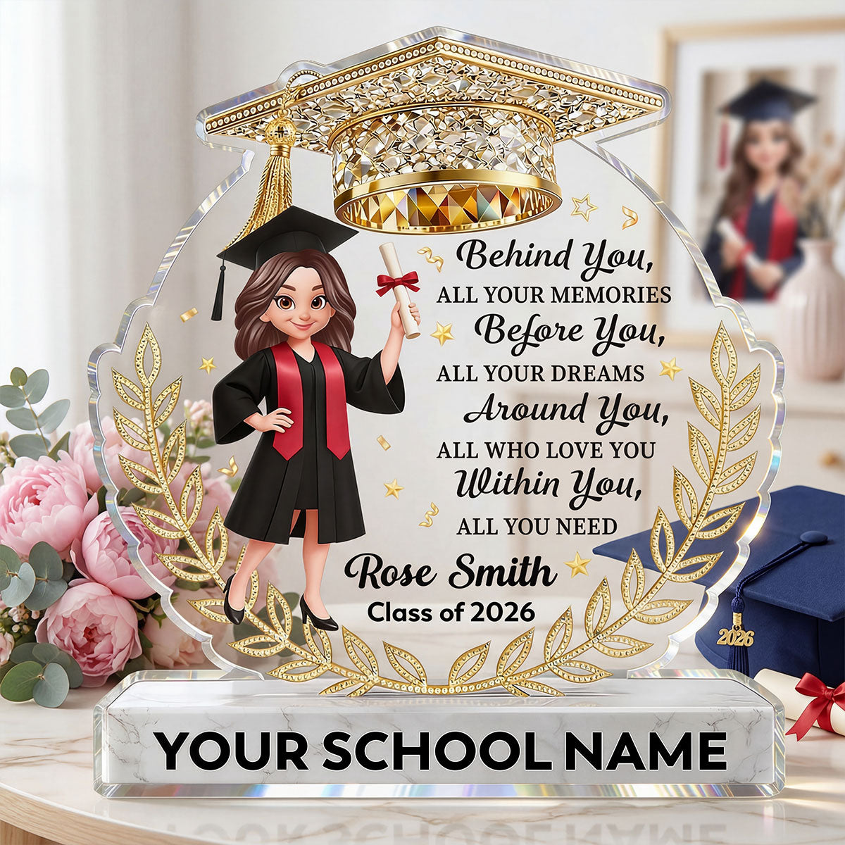 Before You All Your Dreams Graduation - Personalized Acrylic Block Plaque