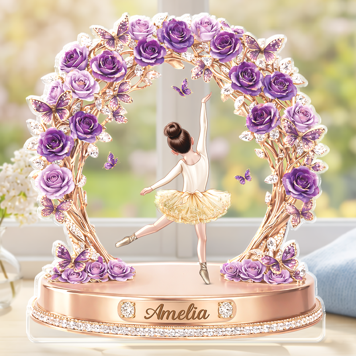 Custom Personalized Ballet Acrylic Plaque – Dancer Shaped Gift For Kids