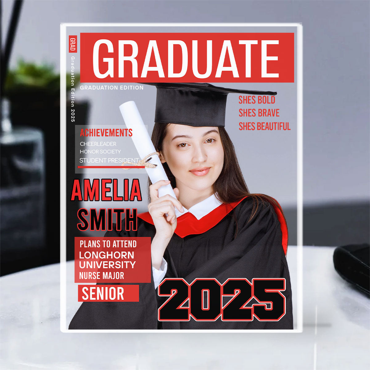 Personalized Graduate Magazine Cover Plaque – The Ultimate Custom Graduation Gift