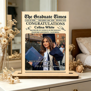 A Sweet Ending To A New Beginning, Custom Wood Plaque, Gift For Graduates