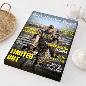 Custom Duck Hunting Magazine Cover Canvas – Unique Gift For Duck Hunters & Hunting Lovers
