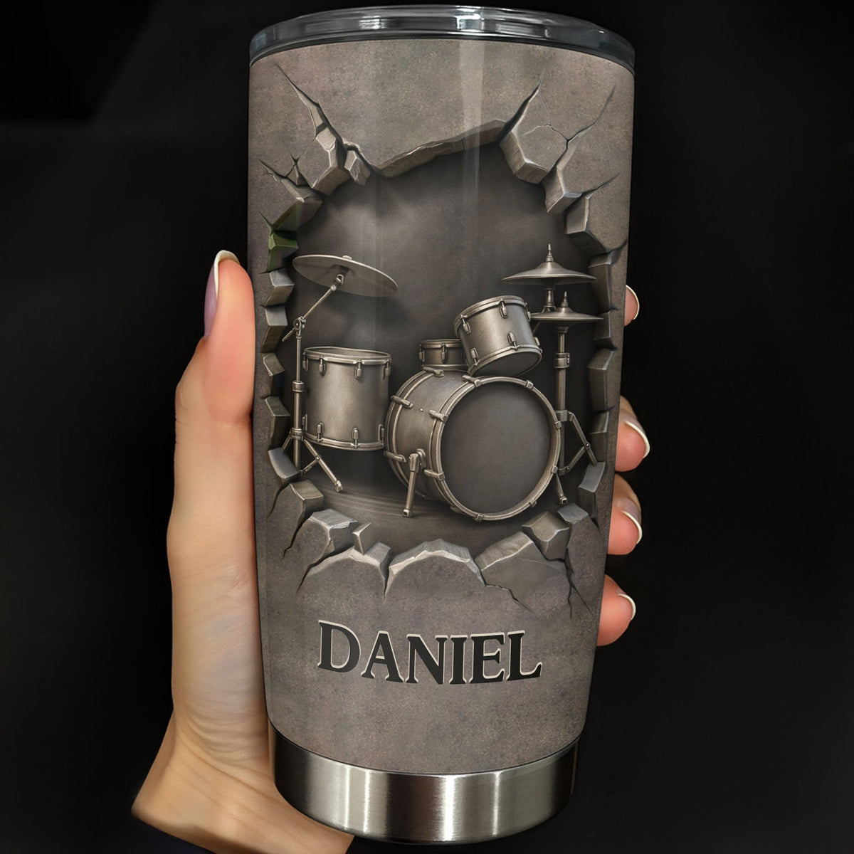 Personalized Beat To The Rhythm Drum Set Tumbler, Gift For Drummers and Music Lovers
