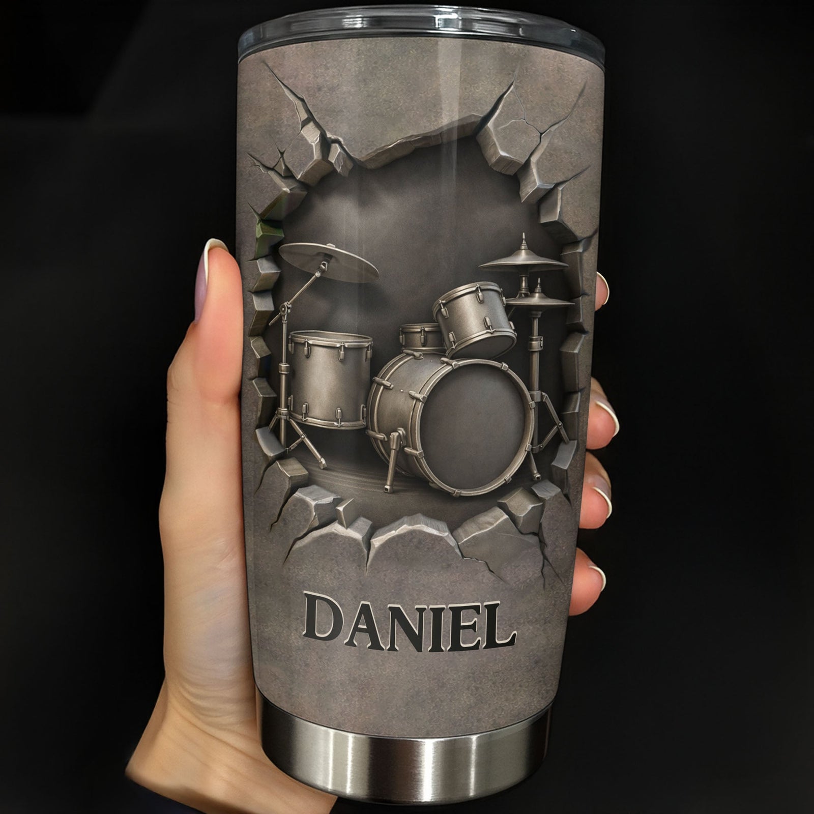 Personalized Beat To The Rhythm Drum Set Tumbler, Gift For Drummers and Music Lovers