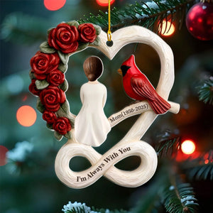 Although You Cannot See Me I'm Always With You - Personalized Acrylic Ornament