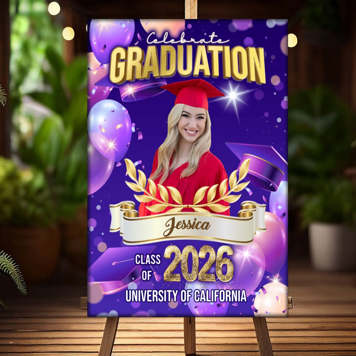 Welcome To Celebration Custom Party Welcome Sign - Personalized Graduation Decoration - Graduation Sign