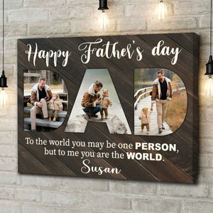 Happy Father’s Day Personalized Canvas Poster,Personalized 2026 Father's Day Gift