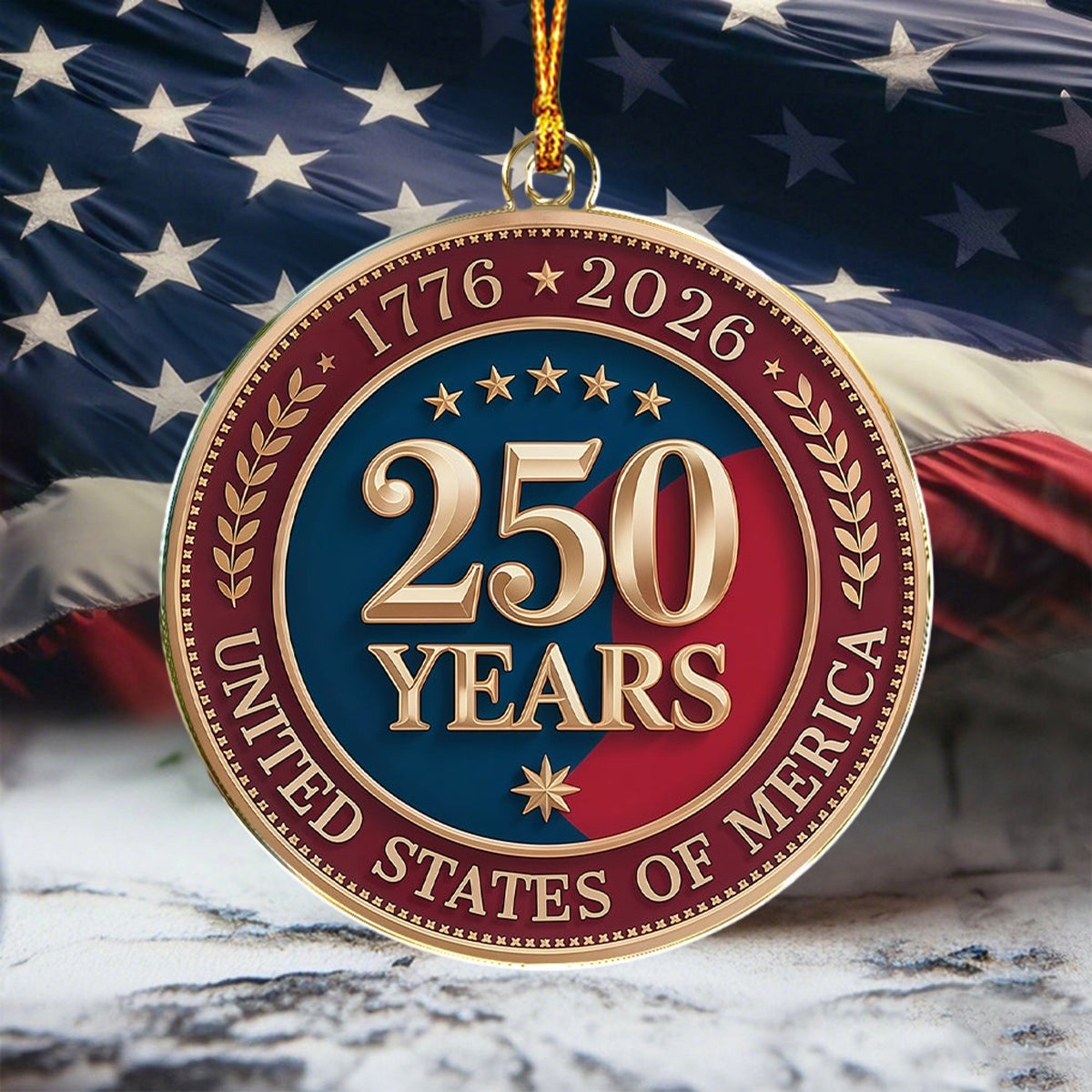 250 Years of America 1776 2026 Acrylic Ornament American Independence Day Gift