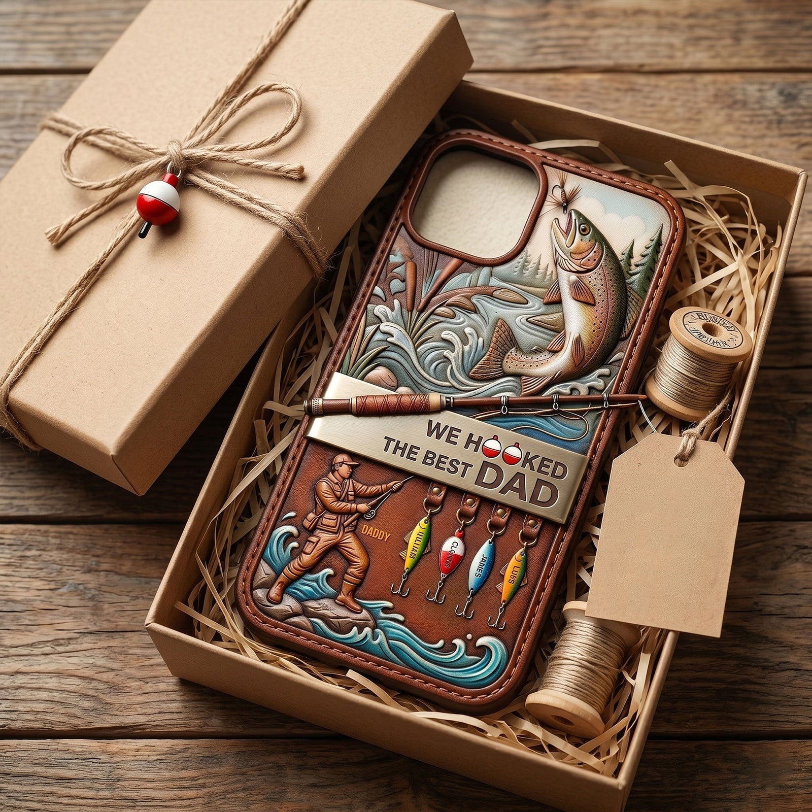 Personalized "Reel Cool Fishing Dad" Phone Case – A Cool Gift For Dads Who Love Fishing