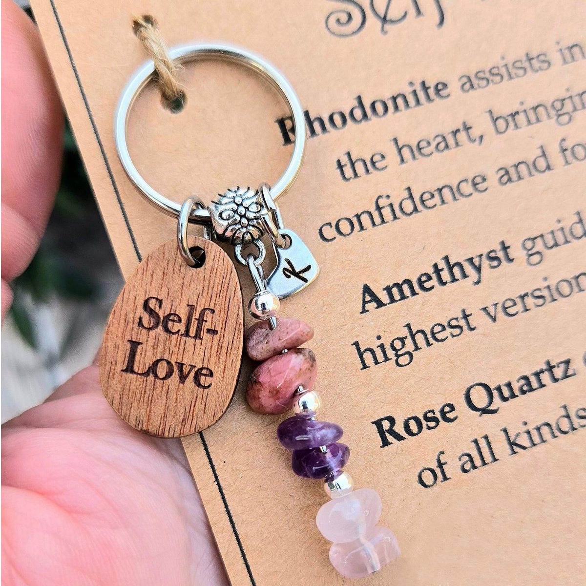 Good Luck Crystal Keyring For Luck Personalized Initial Crystal Keepsake Gift