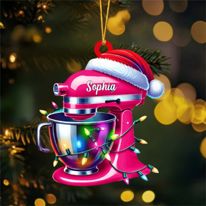 Personalize Custom Name Baker Christmas Ornament, Santa Christmas Gift