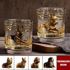 Personalized Whiskey Glass With Dog Design – A Unique Gift For Dog Lovers And Whiskey Drinkers