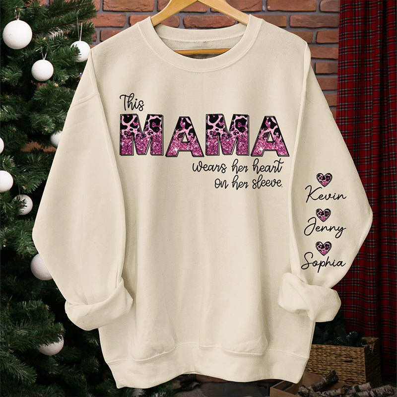 "Behind Every Great Kid Is A Mom" – Personalized Unisex Sweatshirt With Sleeve Design | Gift For Mom & Grandma