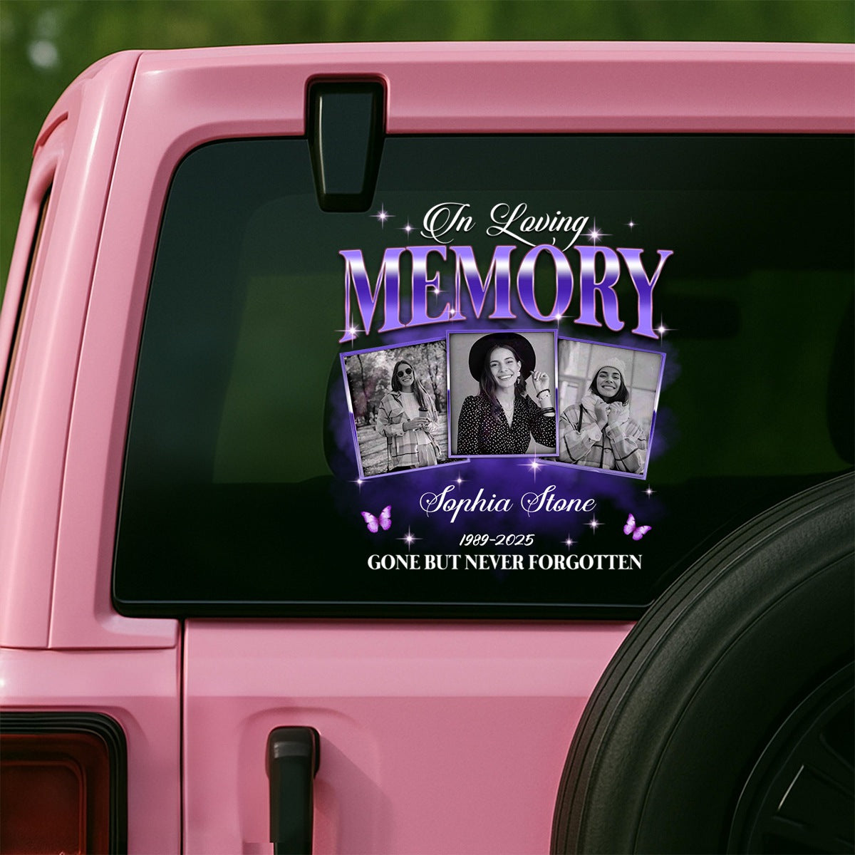 Custom Photo In Loving Memory Sympathy Gift Loss Of Loved One - Personalized Photo Memorial Decal