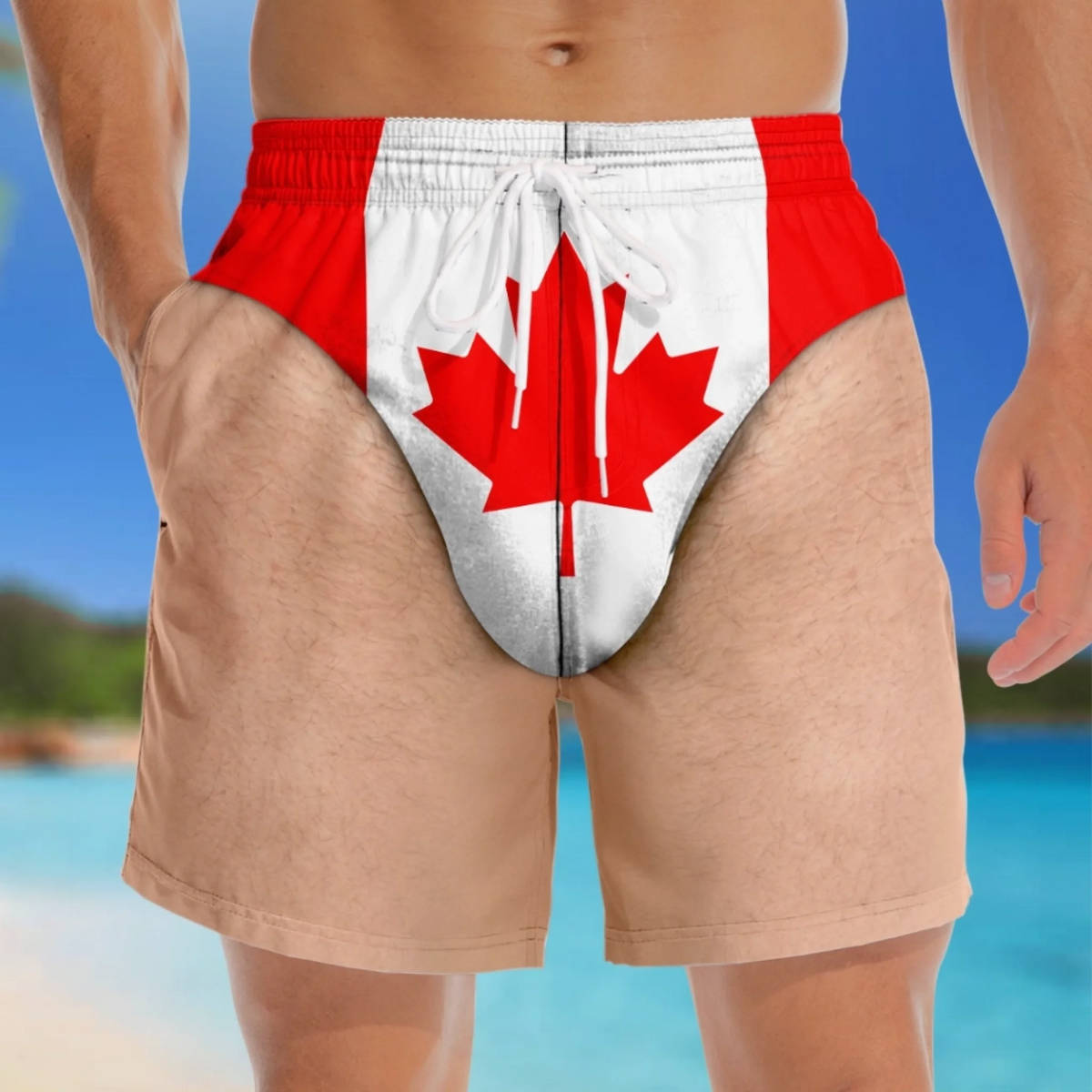 Summer Vacation Gift For Men – Personalized "Hello Summer Fun" Custom Funny Swim Trunks