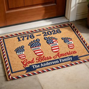 Personalized Family Doormat – America 250th Anniversary Edition Gifts For Family