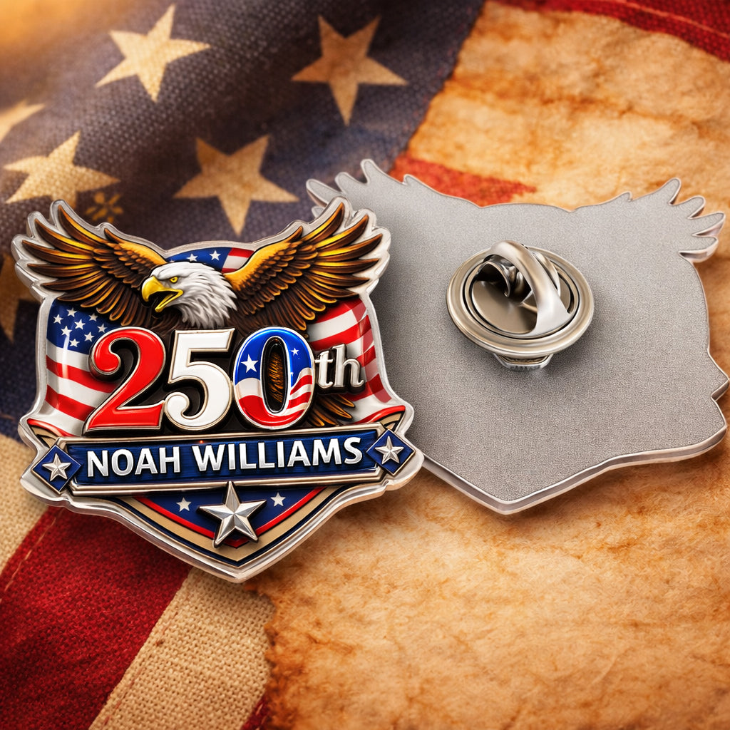 America 250th Anniversary 1776-2026 Eagle USA Semiquincentennial Patriotic Acrylic Pin