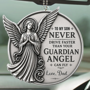 "Protected By Love And Grace" – Personalized Car Ornament | Faith-Based Car Keepsake