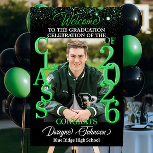 Personalized Graduation Welcome Sign Canvas - Custom Photo Welcome Sign Canvas - Graduation Gifts