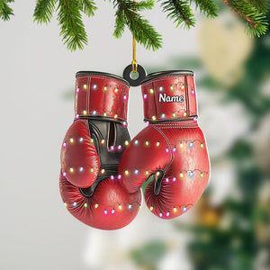 Personalized Boxing Gloves Ornament, Boxing Christmas Ornament Gift