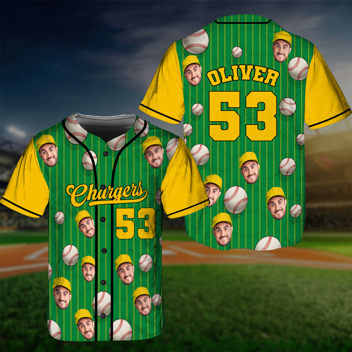 Custom Photo Baseball Jersey – Personalized Sport Lovers Shirt With Team Name