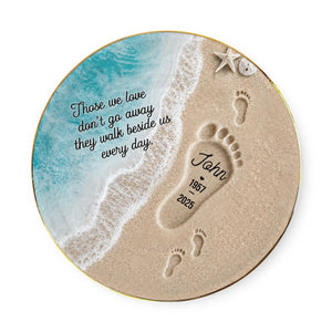 "Where Love Never Ends" – Personalized Jewelry Dish | Memorial Ocean Remembrance Gift For Loss Of Loved One