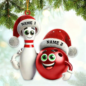 Custom Name Bowling Personalized Acrylic Ornament Bowling Christmas Gift Decoration