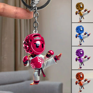 Custom Name Taekwondo Keychain-  Personalized Acrylic Keychain