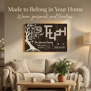 Family is Where the Heart is - Personalized Poster - Sentimental Gift for Loved Ones