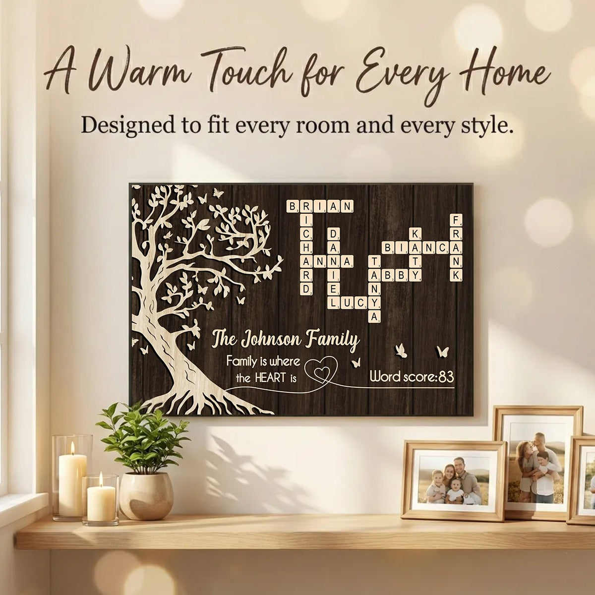 Family is Where the Heart is - Personalized Poster - Sentimental Gift for Loved Ones