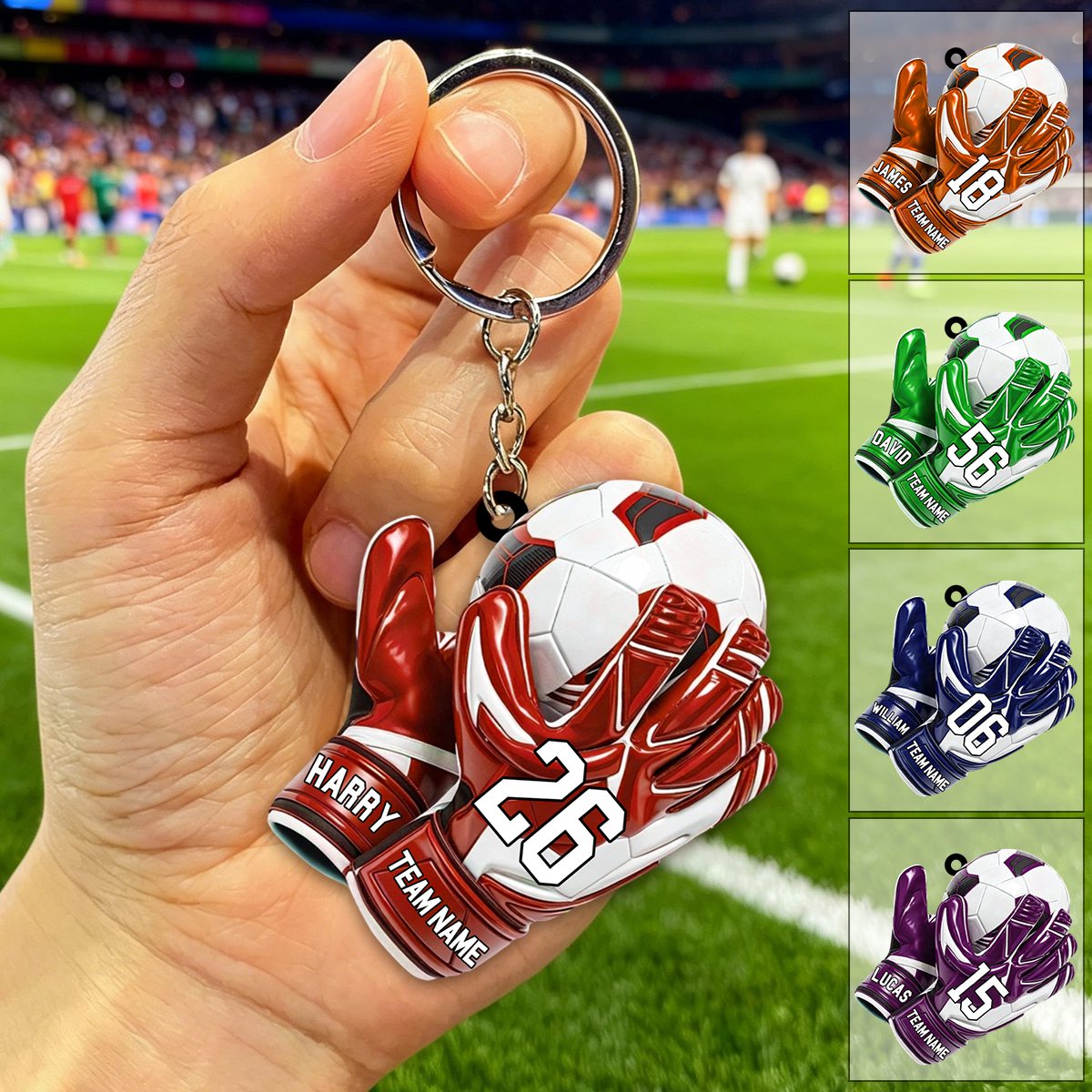 Personalized Soccer Goal Keychian, Soccer Goal Keeper Gift