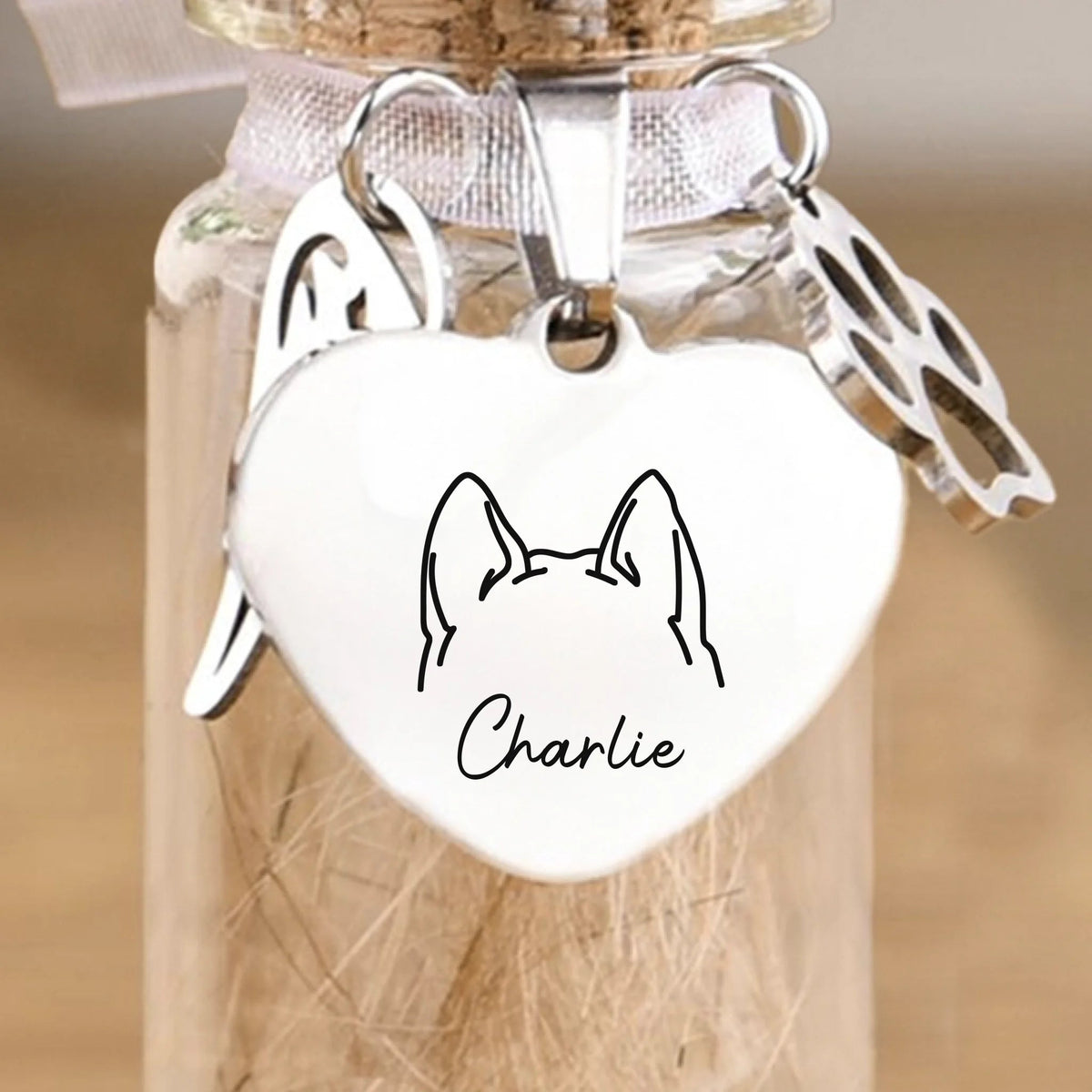 Pet Fur Keepsake Jar - Personalized Pet Memorial Sympathy Gifts For Dogs, Cats