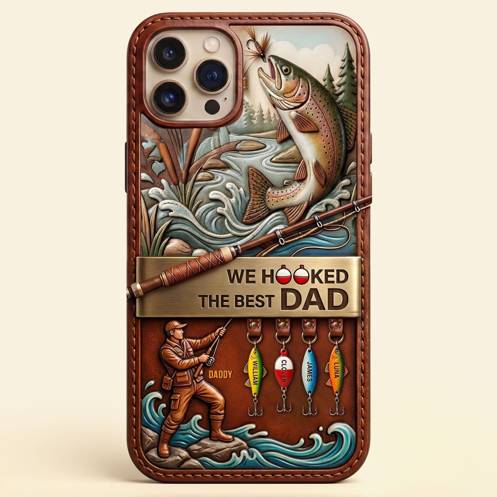 Personalized "Reel Cool Fishing Dad" Phone Case – A Cool Gift For Dads Who Love Fishing