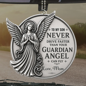 "Protected By Love And Grace" – Personalized Car Ornament | Faith-Based Car Keepsake