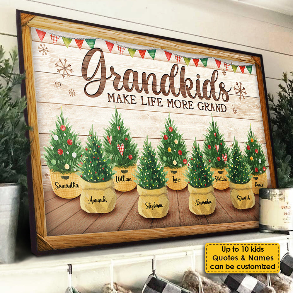 The Greatest Joy Of All – Personalized Horizontal Canvas| Custom Family Keepsake Gift For Grandparents