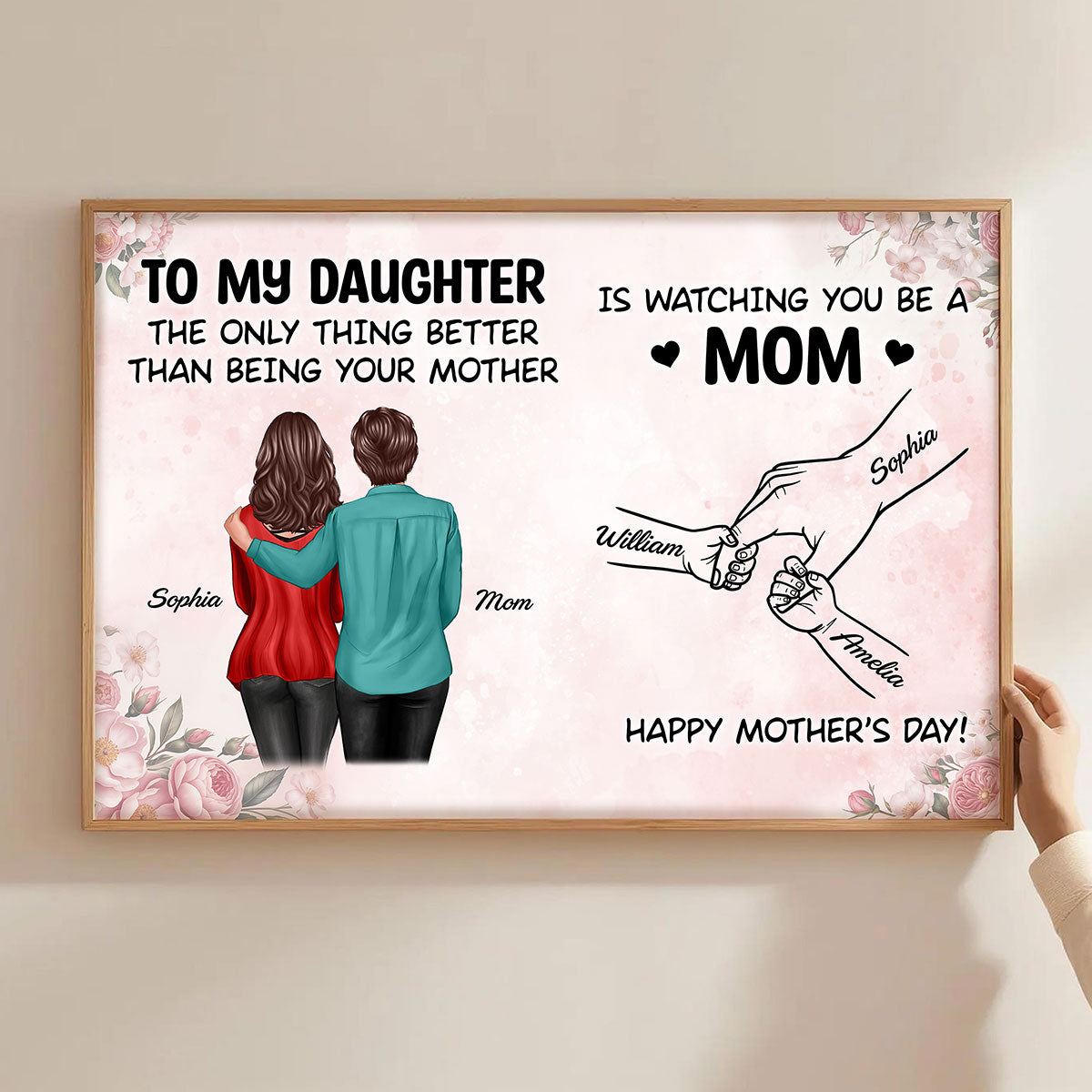 From Me to You, Mom to Mom - Personalized Poster - Mother's Day Gift For Daughter